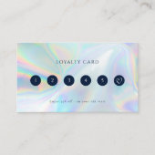 Haar en make-up Holografische QR Code Business Klantenkaartje (Voorkant)