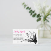 Haar en make-up tools visitekaartje (Staand voorkant)