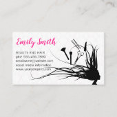 Haar en make-up tools visitekaartje (Voorkant)