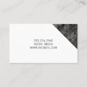 Haar en Make-up Zwart Marmeren Accent Visitekaartje (Achterkant)