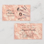 Haar- en Makeup-artiesten, Roos Gold Marble, Vs 2 Visitekaartje (Voorkant / Achterkant)
