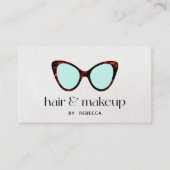 Haar en Makeup Stylist Retro Sunbribribril Busines Visitekaartje (Voorkant)