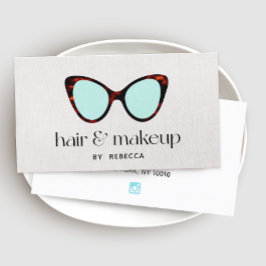 Haar en Makeup Stylist Retro Sunbribribril Busines Visitekaartje