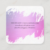 Haar- en Mode-stylist patroon Vierkante Visitekaartje (Achterkant)