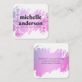 Haar- en Mode-stylist patroon Vierkante Visitekaartje (Voorkant / Achterkant)