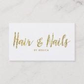 Haar en nagels Glitter Cosmetoloog Visitekaartje (Voorkant)