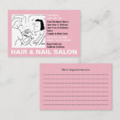 Haar- en nagelsalon Volgende Afspraken Kaart Visitekaartje (Voorkant / Achterkant)