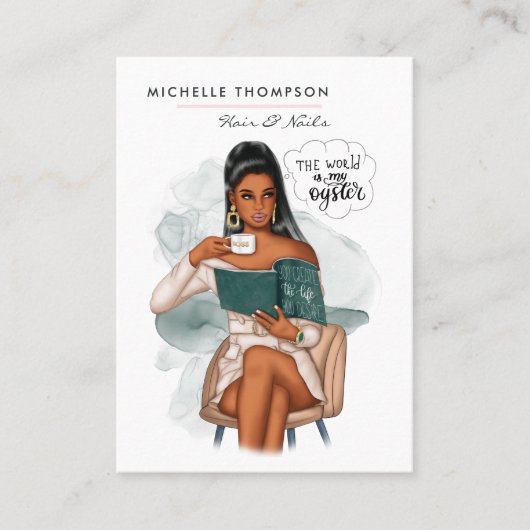 Haar- en nagelVisitekaartje Visitekaartje (Voorkant)