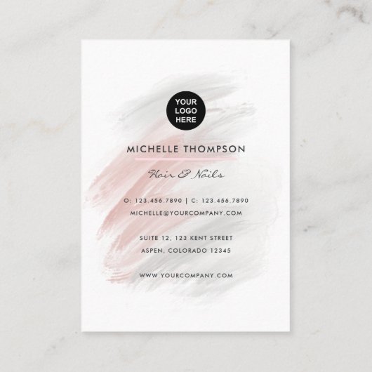 Haar- en nagelVisitekaartje Visitekaartje (Achterkant)