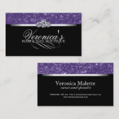 Haar- en Nail Salon Glitter-Visitekaartjes Visitekaartje (Voorkant / Achterkant)