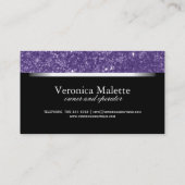 Haar- en Nail Salon Glitter-Visitekaartjes Visitekaartje (Achterkant)