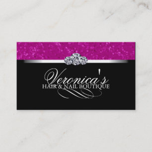 Haar- en Nail Salon Glitter-Visitekaartjes Visitekaartje