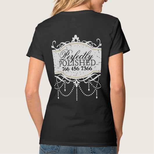 Haar- en Nail Salon-Shirten T-shirt (Achterkant)