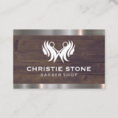 Haar en schaar | Visitekaartje van houtsmetaal (Voorkant)