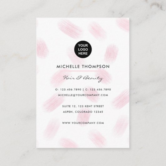 Haar en schoonheid visitekaartje (Achterkant)