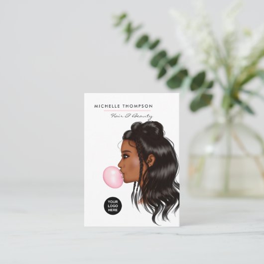Haar en schoonheid visitekaartje (Staand voorkant)