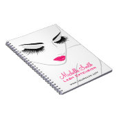 Haar- en schoonheidsbedrijf voor wimper extensies  notitieboek (Rechterzijde)