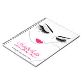 Haar- en schoonheidsbedrijf voor wimper extensies  notitieboek (Linkerzijde)