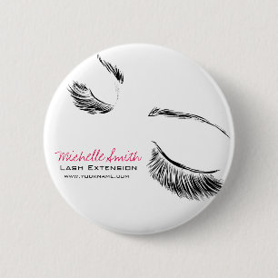 Haar- en schoonheidsbedrijf voor wimper extensies  ronde button 5,7 cm