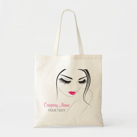 Haar- en schoonheidssalon vrouwelijke wimpers tote bag (Voorkant)