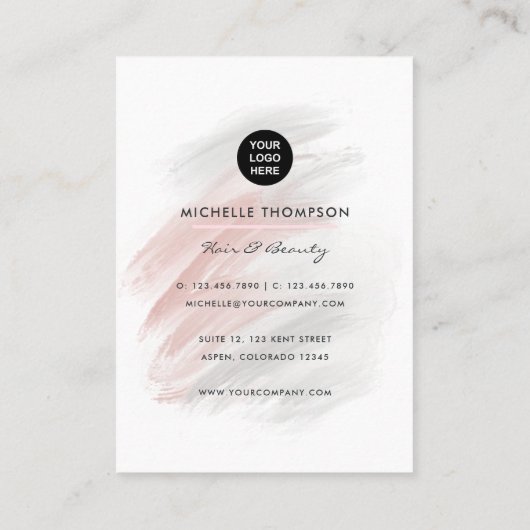 Haar- en schoonheidsVisitekaartje Visitekaartje (Achterkant)