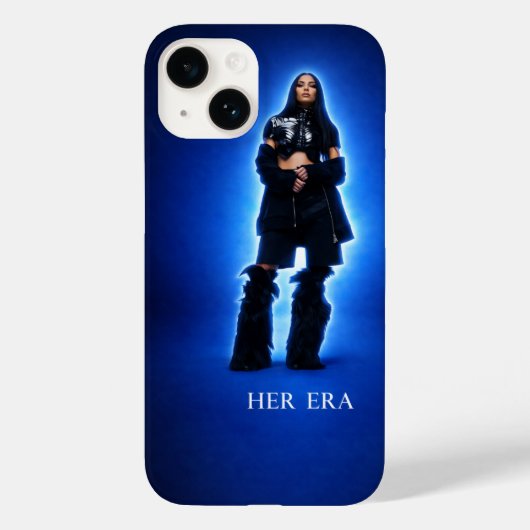 Haar Era Blue Glow Aesthetic Phonehoesje Case-Mate iPhone Case (Achterkant)