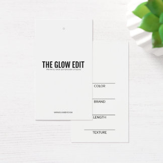 HAAR EXTENSIE RETAIL LABEL VISITEKAARTJE