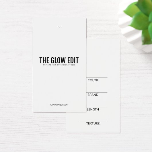 HAAR EXTENSIE RETAIL LABEL VISITEKAARTJE (Bureau)