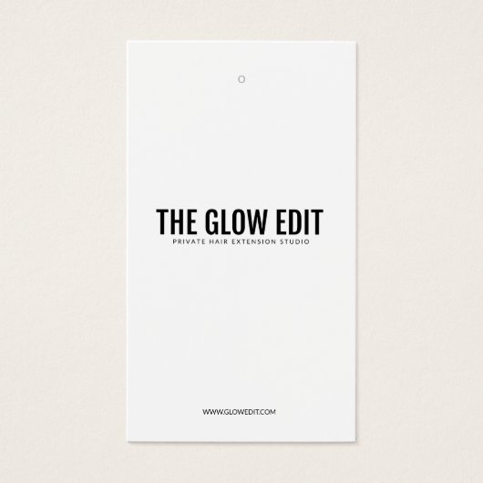 HAAR EXTENSIE RETAIL LABEL VISITEKAARTJE (Voorkant)