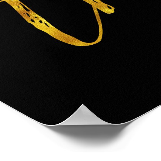 Haar familie citeert de gouden Folie Poster (Hoek)