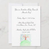 Haar familieboom groeit -Baby shower-uitnodiging Kaart (Achterkant)