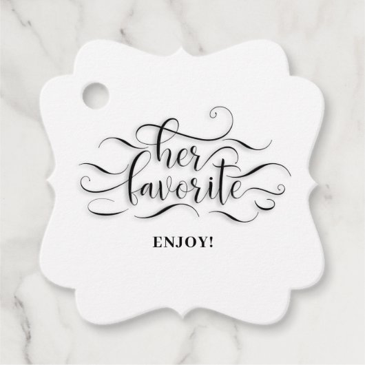 Haar favoriet bedankjes labels (Voorkant)