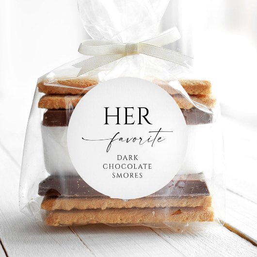 Haar favoriete bruiloft gunst bewerkbare ronde Sti Ronde Sticker