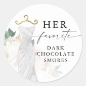 Haar favoriete bruiloft gunst bewerkbare ronde Sti Ronde Sticker (Voorkant)