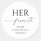 Haar favoriete bruiloft gunst bewerkbare ronde Sti Ronde Sticker (Voorkant)