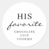 Haar favoriete bruiloft gunst bewerkbare ronde Sti Sticker (Voorkant)