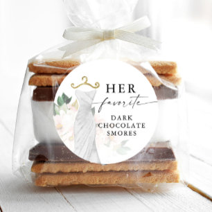 Haar favoriete bruiloft gunst bewerkbare ronde Sti Sticker