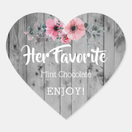 Haar favoriete bruiloft gunst Sticker rustieke bru