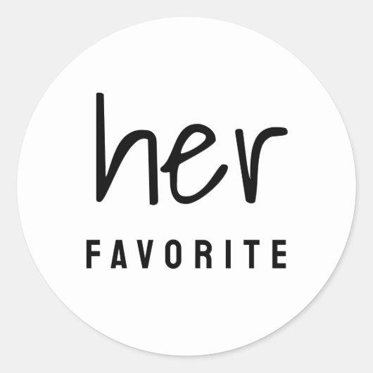 Haar favoriete bruiloft hart Sticker (Voorkant)