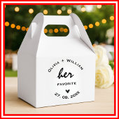 Haar favoriete bruiloft is voor het hart bedankdoosjes