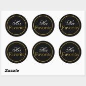 "Haar favoriete" bruiloft Sticker Blush Black Gold (Vel)