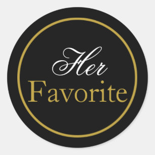 "Haar favoriete" bruiloft Sticker Blush Black Gold