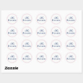 "Haar favoriete" bruiloft Sticker Blush Pink/Navy (Vel)