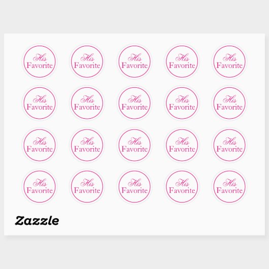 "Haar favoriete" bruiloft voor Sticker - Roze (Vel)