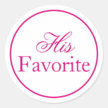 "Haar favoriete" bruiloft voor Sticker - Roze