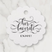 Haar favoriete huwelijksontvangst bedankjes labels (Achterkant)