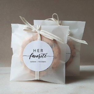 Haar favoriete moderne С alliantie, Favor Gift Ronde Sticker