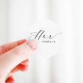 Haar favoriete partij Stickers een script letterty