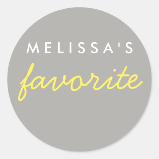 "Haar" favoriete snack Ronde Sticker (Voorkant)