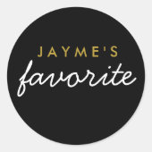 "Haar" Favoriete Snack Ronde Sticker (Voorkant)